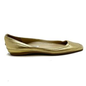 Jimmy Choo | Gold Metallic Flats Size 40